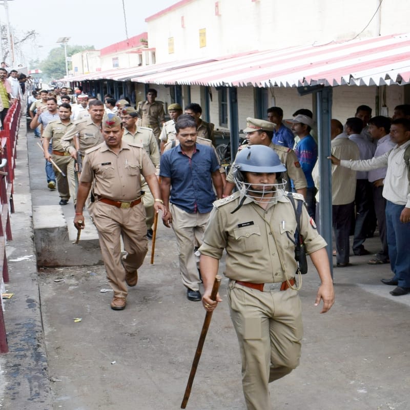 fear spread at kasganj railway station after fight