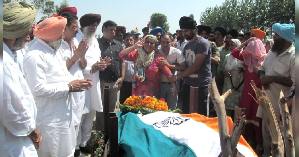 Martyr Gurvinder Singh funeral, Punjab news