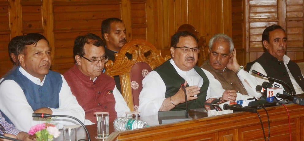 health minister jp nadda seeks resignation from cm virbhadra singh