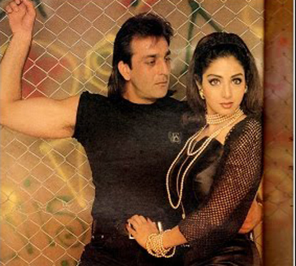 drunk sanjay dutt enter the sridevi make up room then never work together