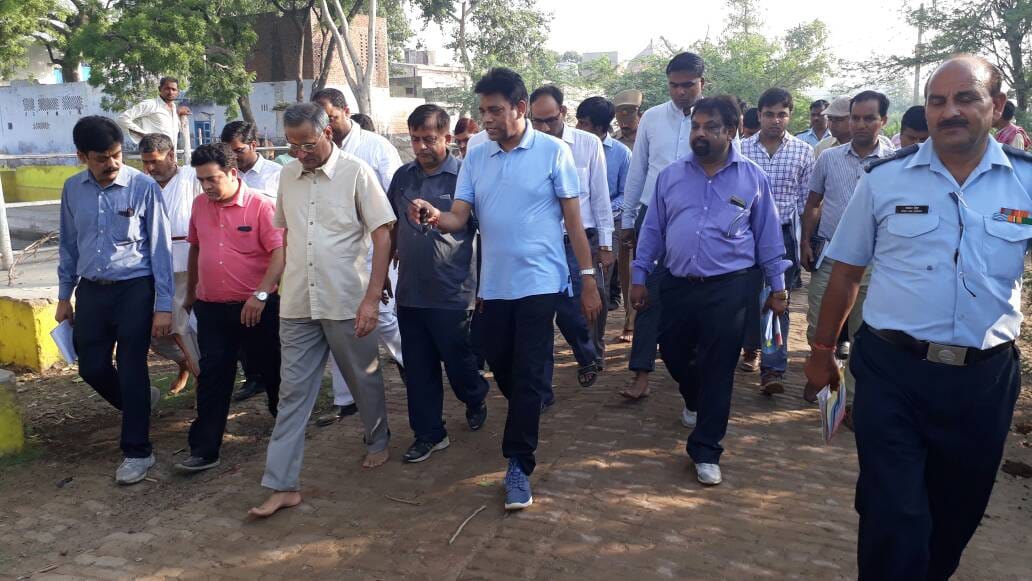 warlords up cm yogi reaches to inspect govardhan in mathura