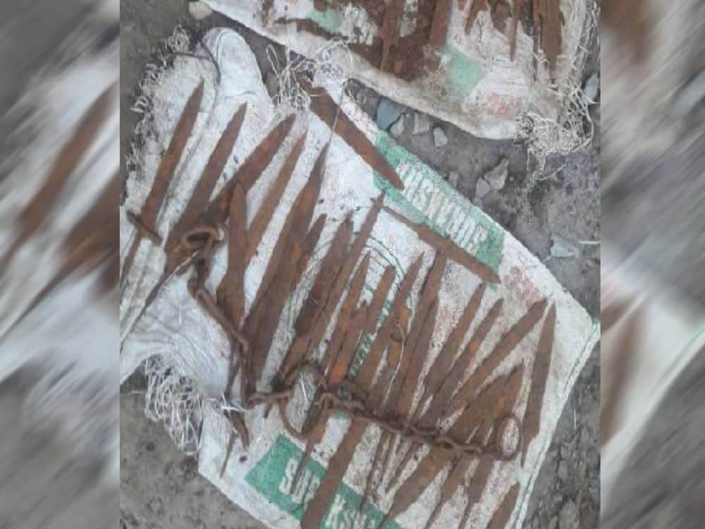 Hundred years old weapon found in excavation in tehri