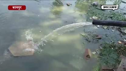 Pond filled with water after news shown on amar ujala tv to save fishes in kachuaa pond kanpur