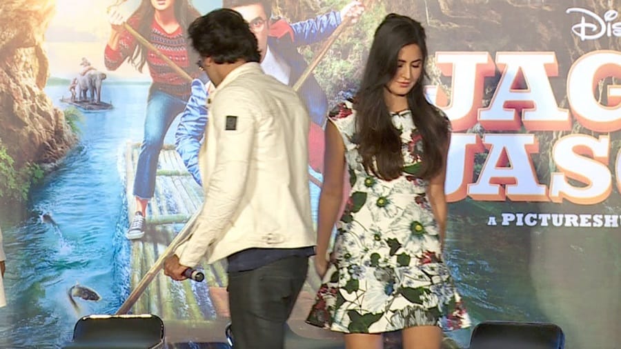 katrina kaif and ranbir kapoor at upcoming film jagga jasoos promotion
