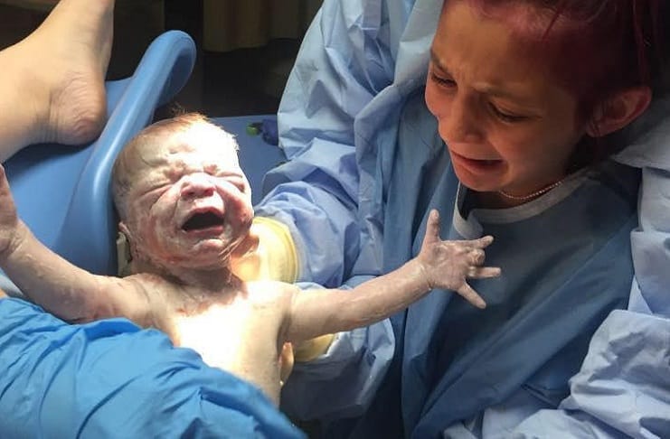 12-year-old girl helped deliver her baby brother