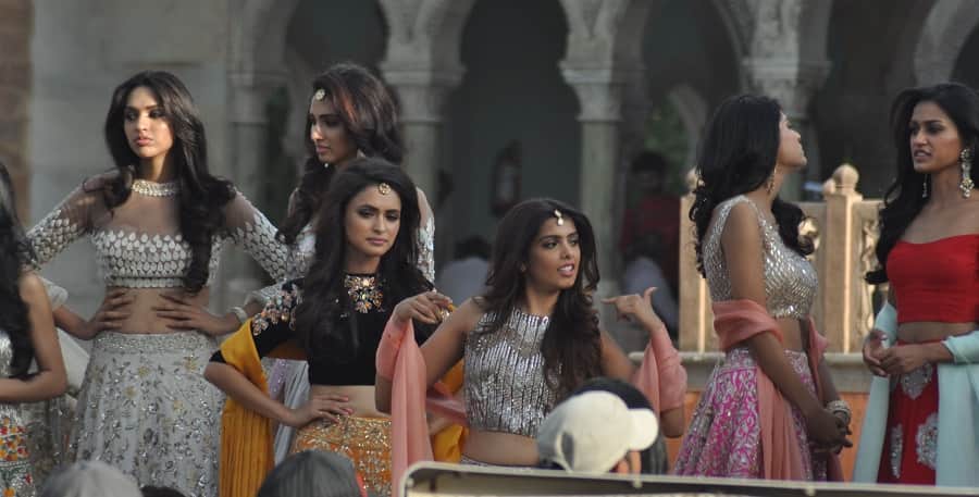 miss india contest rajasthan-models walk on heritage path in jaipur