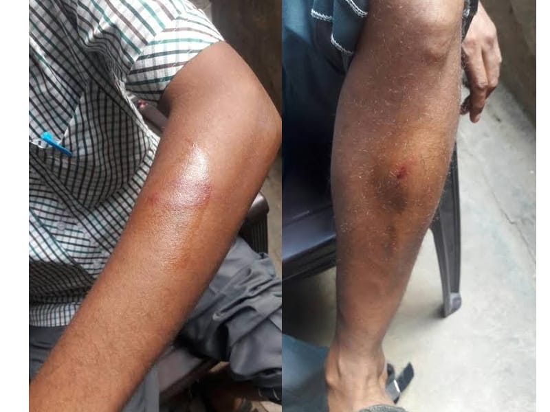  Police lathicharge at students in Lucknow.