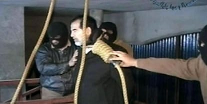 american soldier weep out at saddam hussein hanging