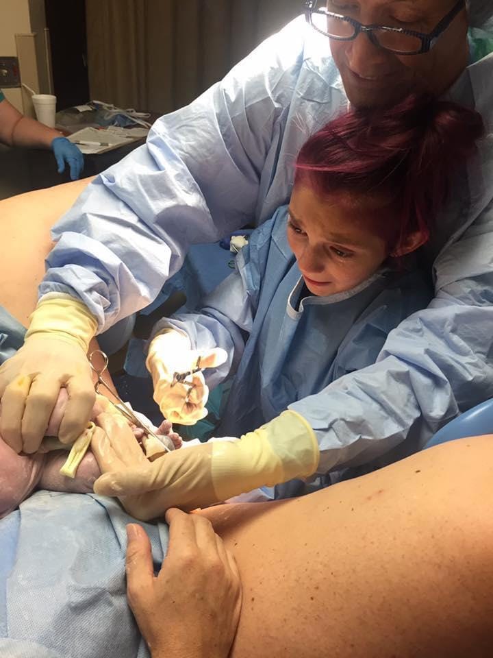12-year-old girl helped deliver her baby brother