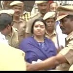 Deepa Jayakumar protesting outside Poes Garden residence of former Tamil Nadu CM Jayalalithaa