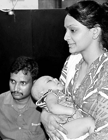 A month later, Mother got her son in bed