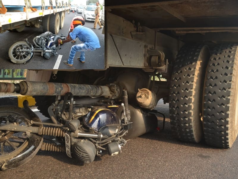 an accident on shaheed path in Lucknow.
