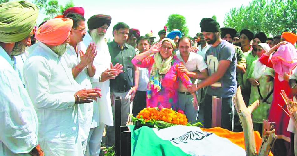 bsf jawan gurvinder singh funeral, killed in jammu kashmir terror attack