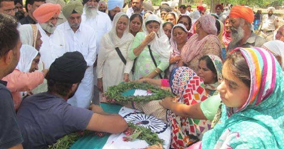 bsf jawan gurvinder singh funeral, killed in jammu kashmir terror attack