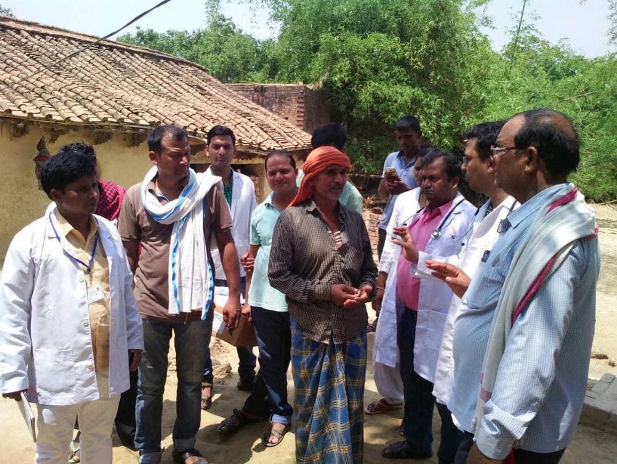 Health team arrived in the village