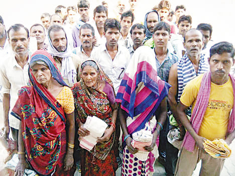 Refuse to accept ration of villagers