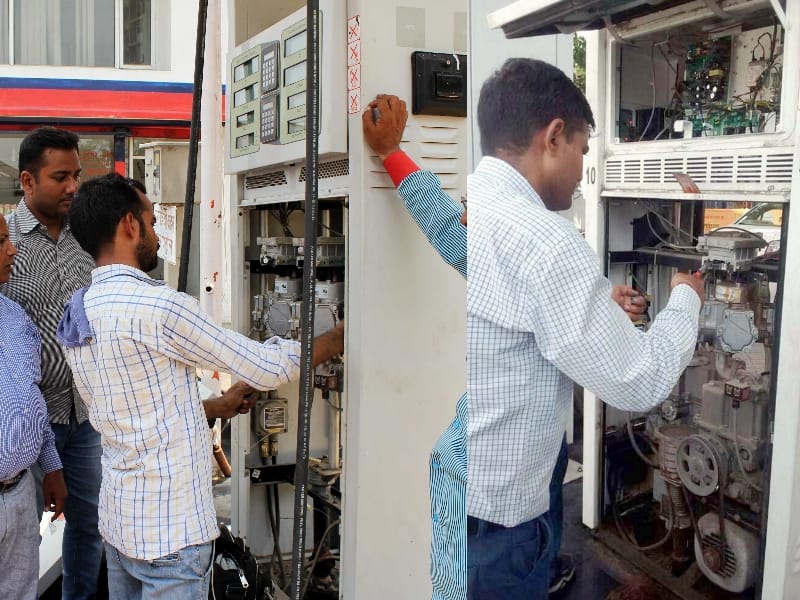 probe in two petrol pumps in Lucknow.