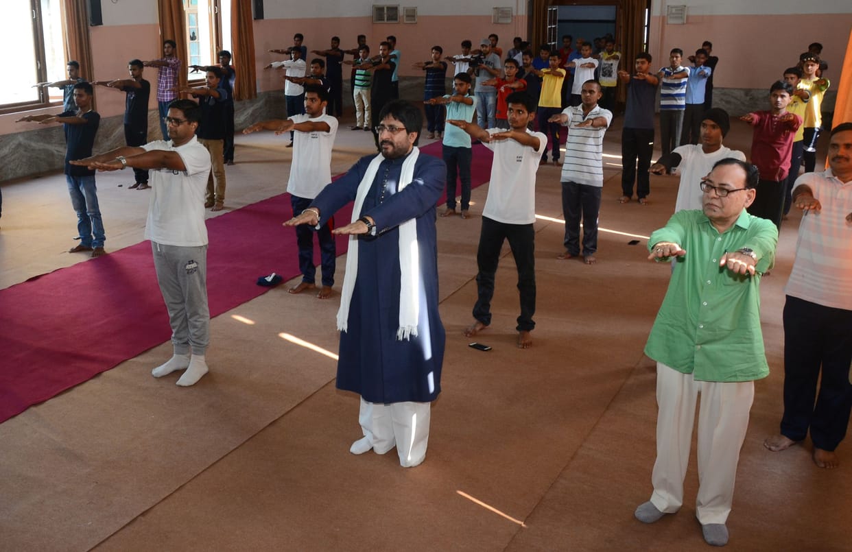  yoga class in shia PG college in Lucknow.
