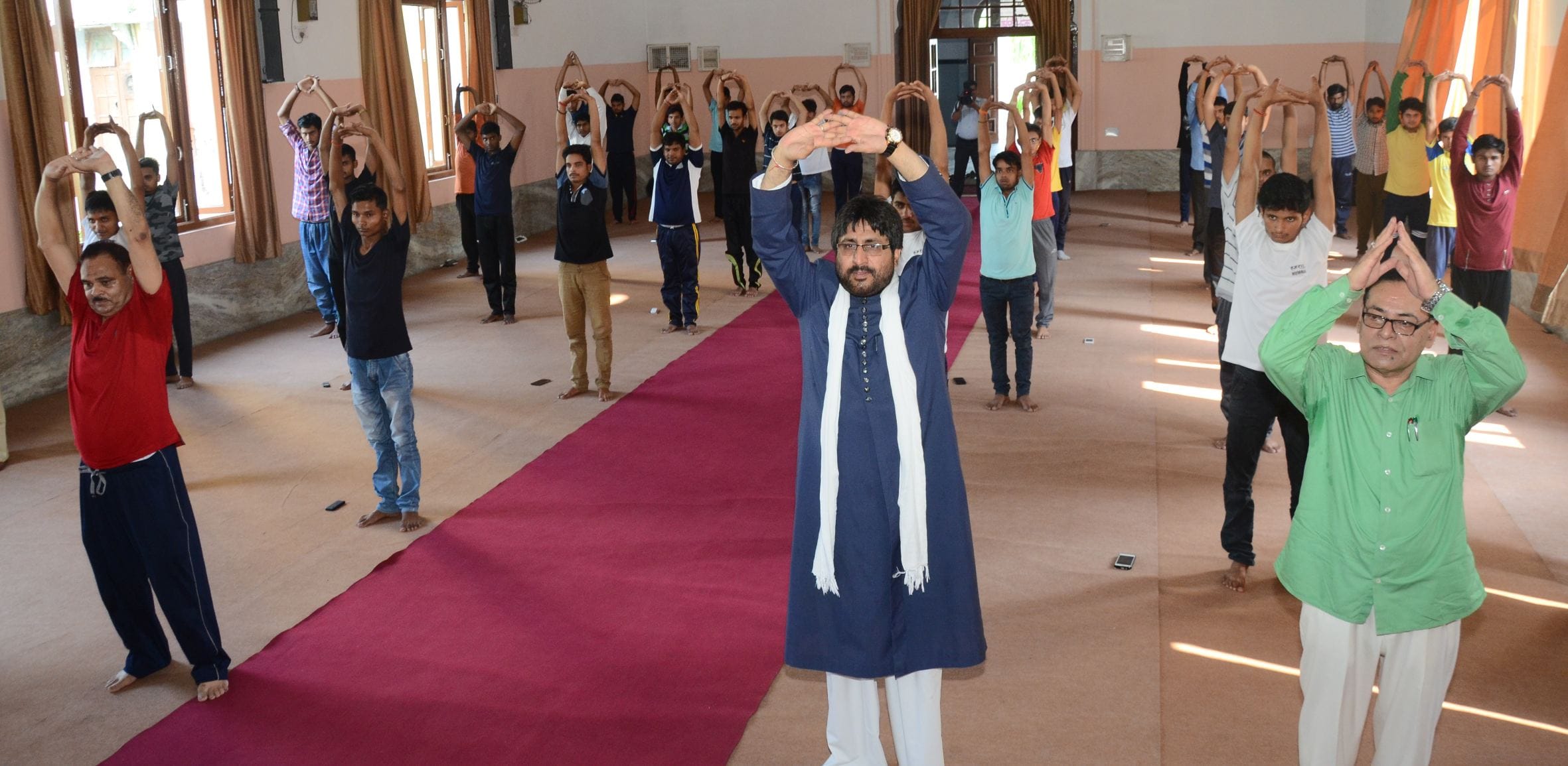  yoga class in shia PG college in Lucknow.