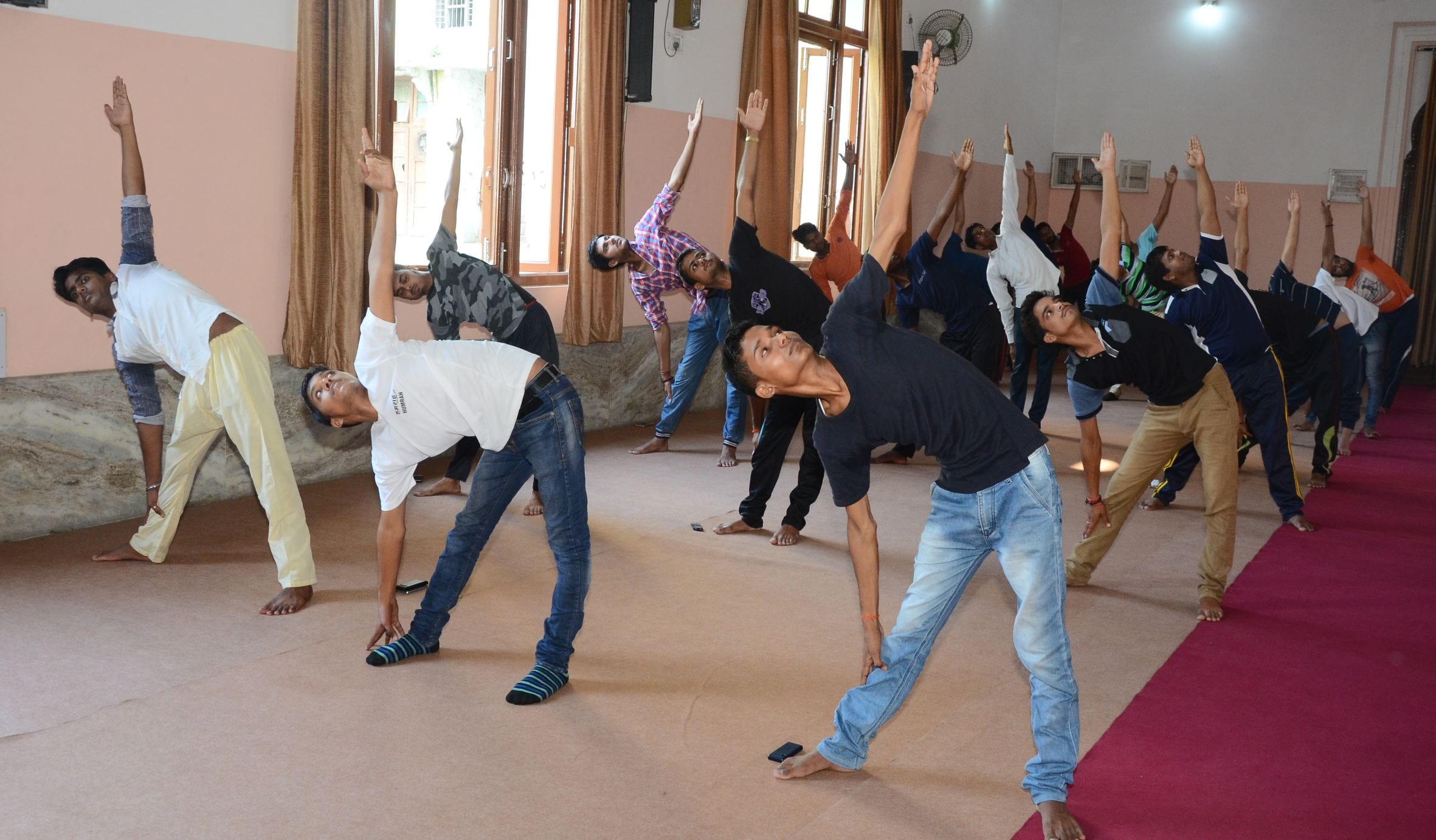  yoga class in shia PG college in Lucknow.
