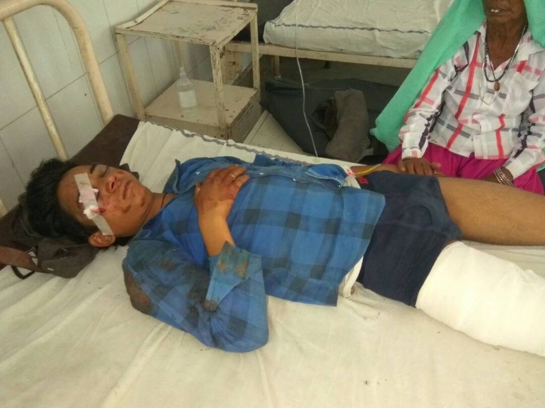 son taking his ill father become victim of a road accident in alwar