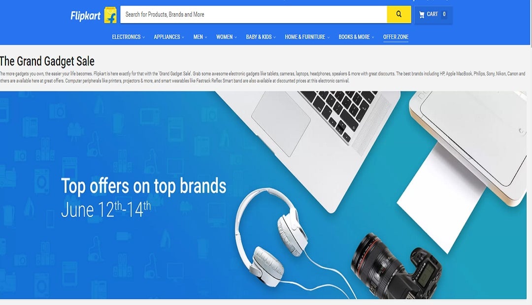 Flipkart The Grand Gadget Sale Starts: Deals on Canon EOS DSLR cameras, Intel Core i3 laptops