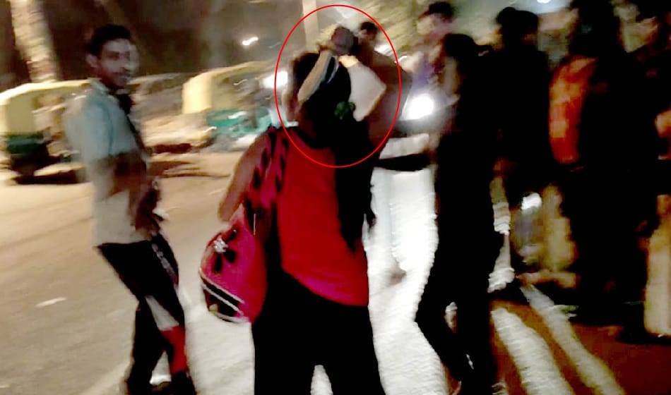 Women beat a man who tried molesting them in Gurugram 