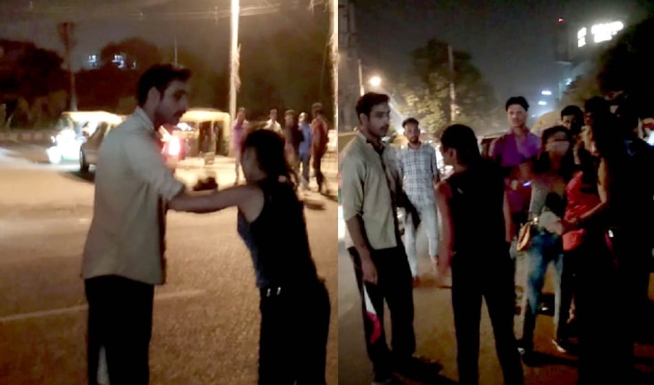 Women beat a man who tried molesting them in Gurugram 