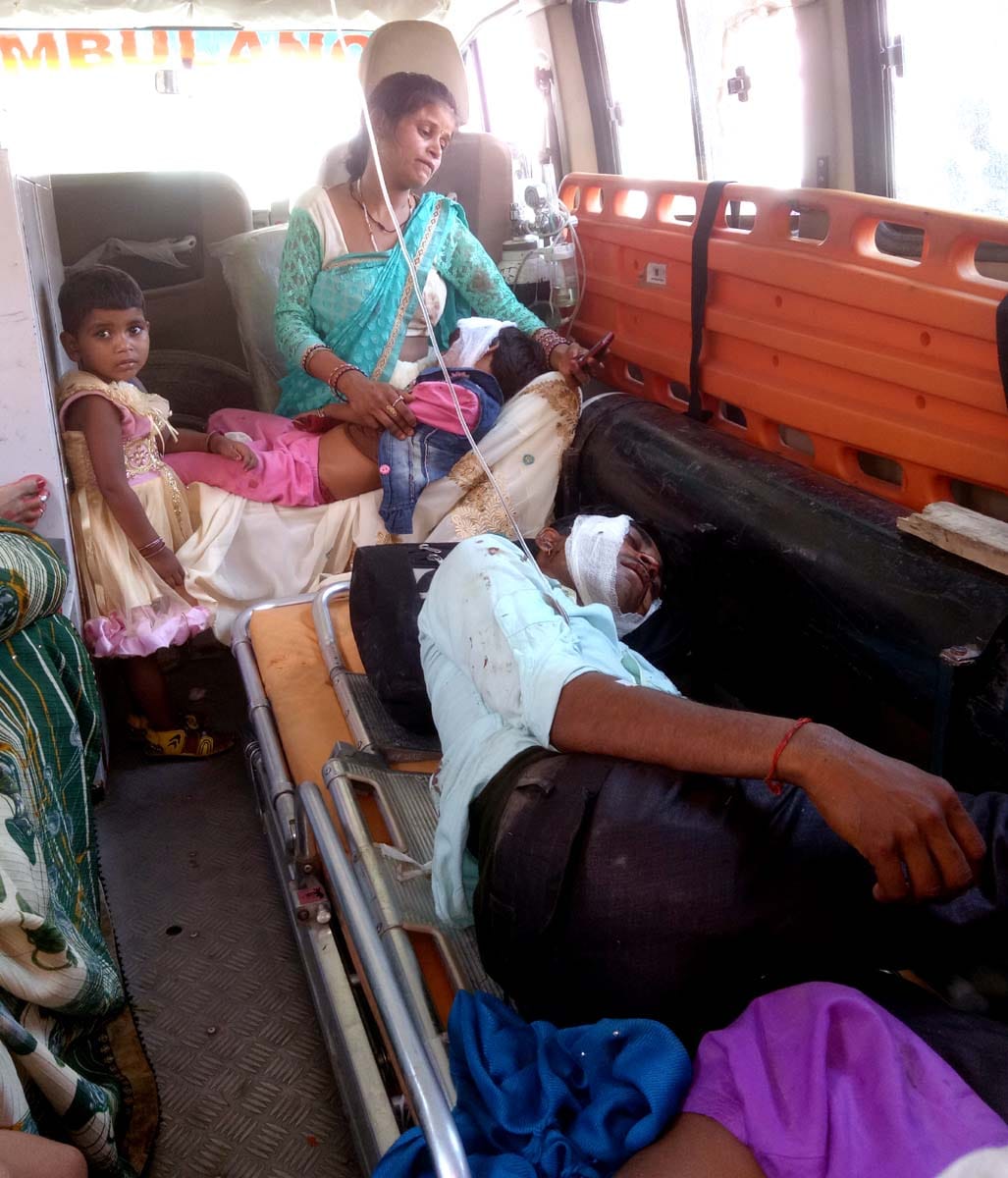 Seven people injured in road accident, two have serious condition