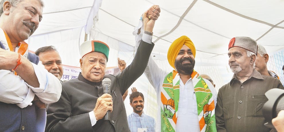CM Virbhadra Singh in Shimla Municipal Corporation Election Campaign