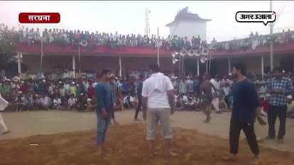 Dangal organized in buda baba mela in sardhana