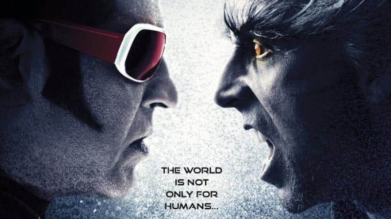 This is how Akshay Kumar reacted after got punched by Rajinikanth in the film 2.0