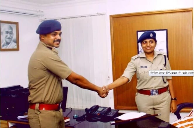 Ajeetha took charge as Kollam police commissioner after transfer of her husband