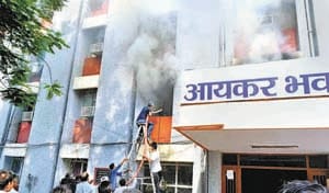 Fire at the Income Tax office, held in two hours