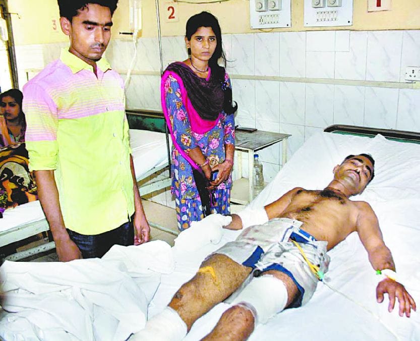 Garbage attack on youth protesting against tampering