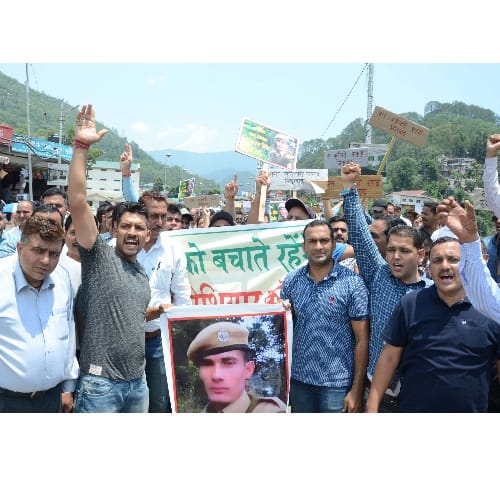 forest guard murder case protest by public in mandi