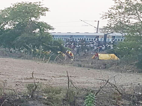 Express saved from burning train