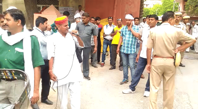 rally of farmers in alwar