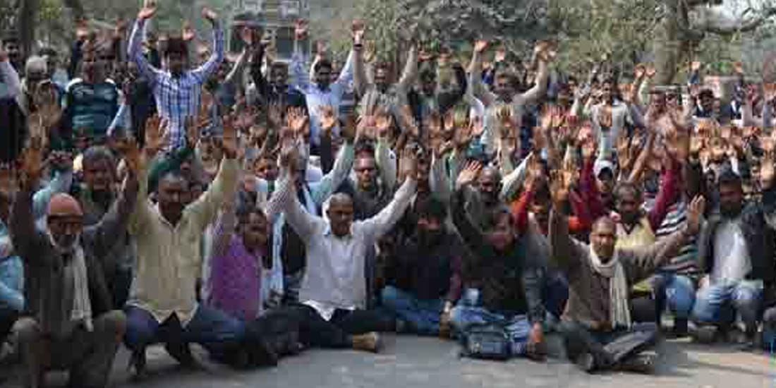 angry worker go on strike due to pending salary