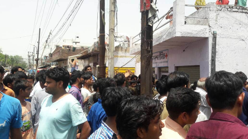 in agra illegal storage of inflammable chemical was going on