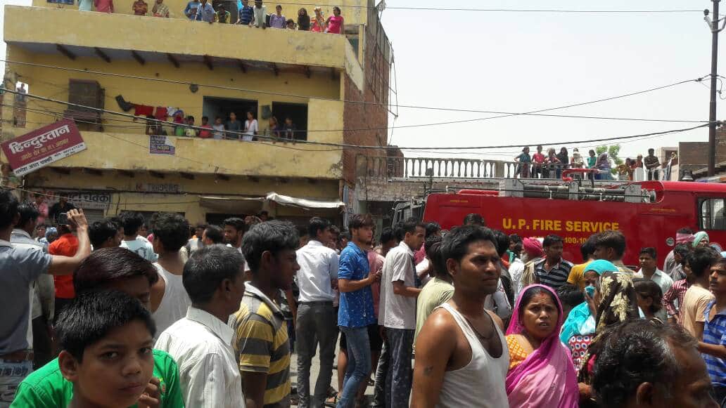 in agra illegal storage of inflammable chemical was going on