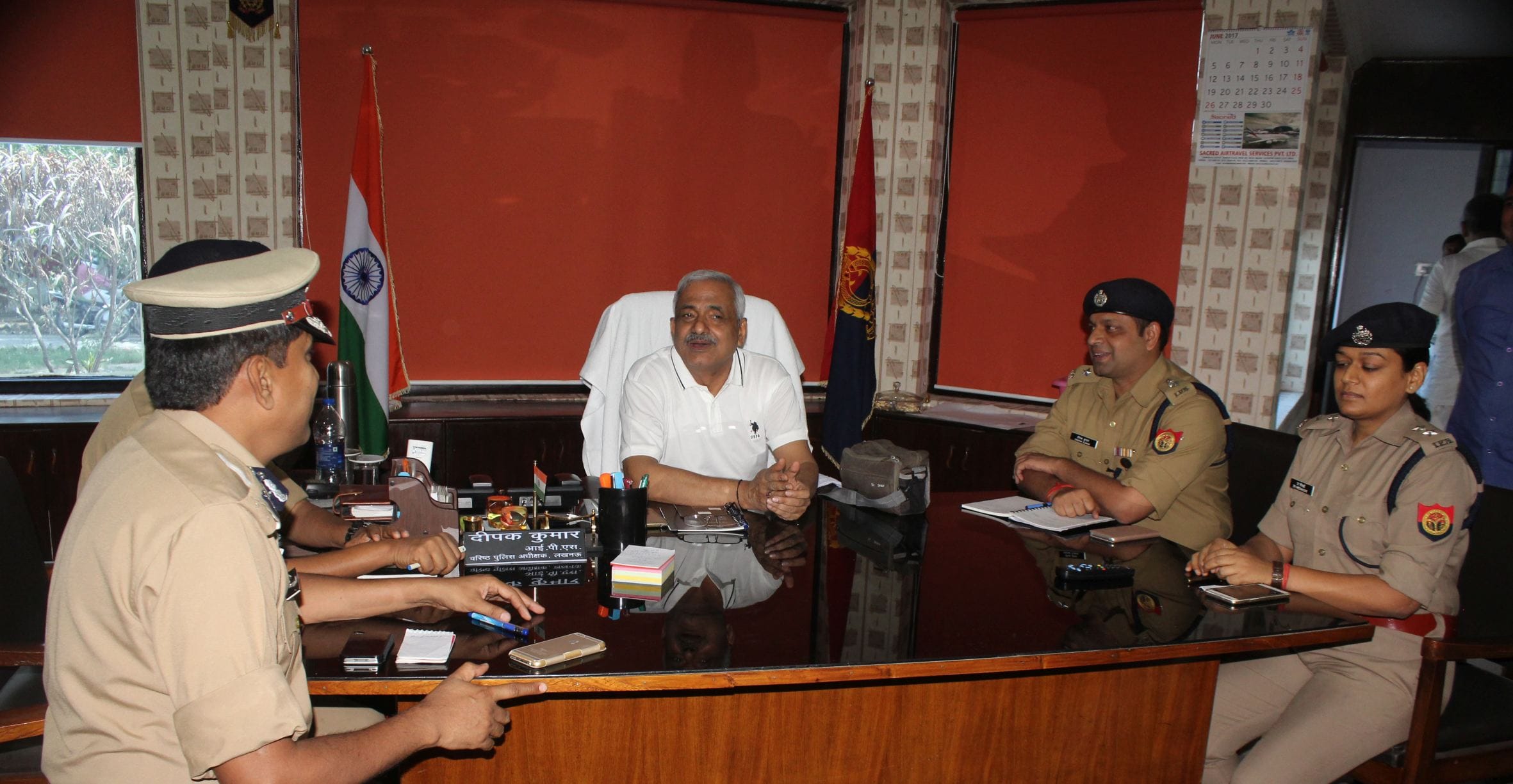  DGP sulkhan singh inspects preprations of law and order before ramzan procession.