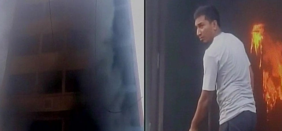 at least 30 people were stuck after fire broke out at 8-storey building in telangana