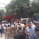 स्टेट हाईवे जाम कर हंगामा 