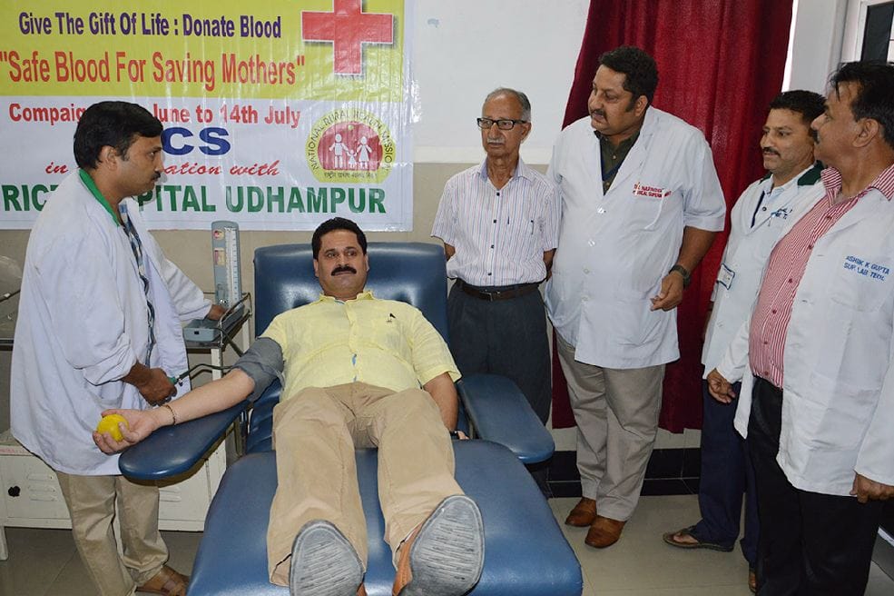 BLOOD DONATION CAMP ORGANISED IN UDHAMPUR