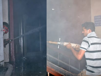  NRHM scam files burned in income tax office fire.