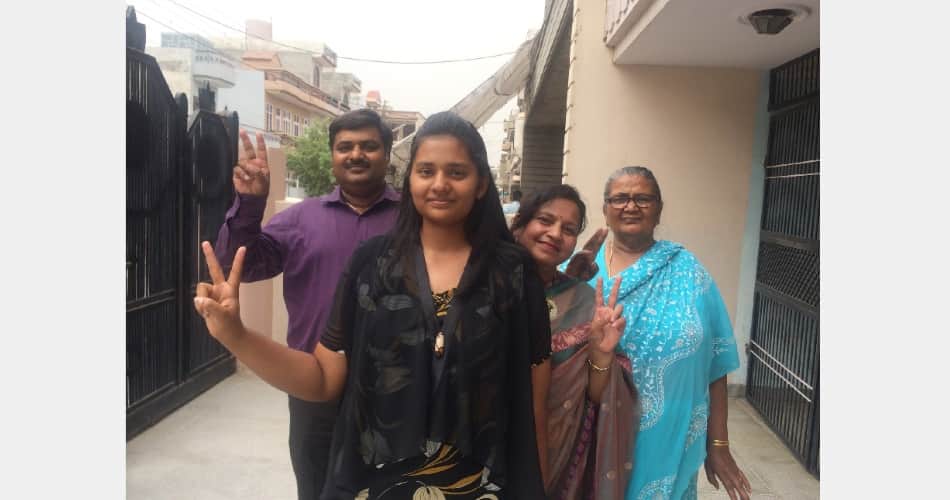 Mehak Singhal Top in haryana, AIMS entrance test