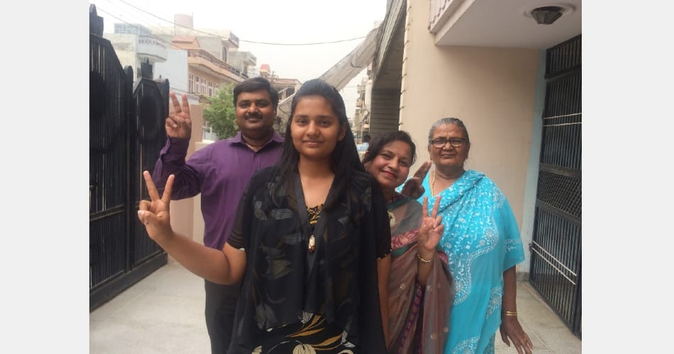 Mehak Singhal Top in haryana, AIMS entrance test