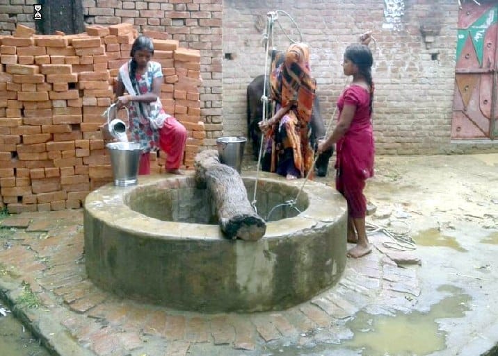 Even today people of Gadhnapur, with the help of well water