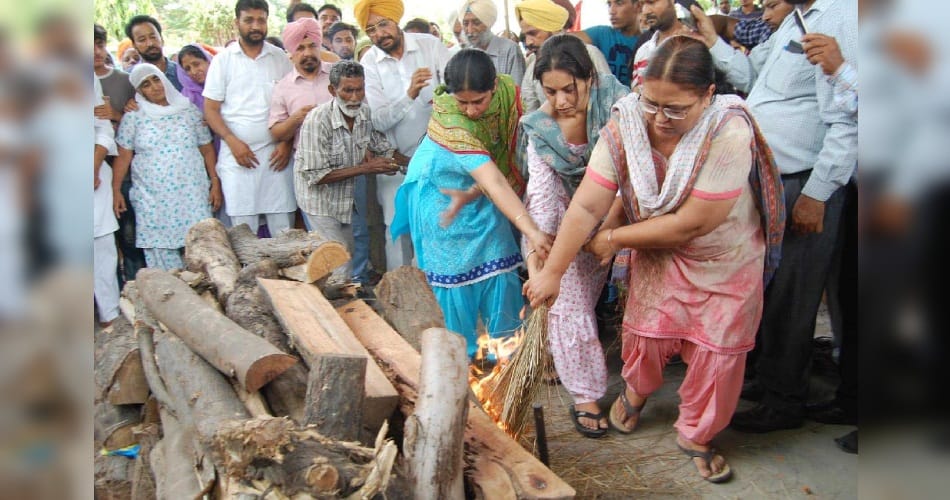 cremation of ajmer aulakh in mansa